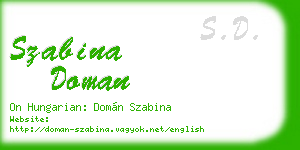 szabina doman business card
